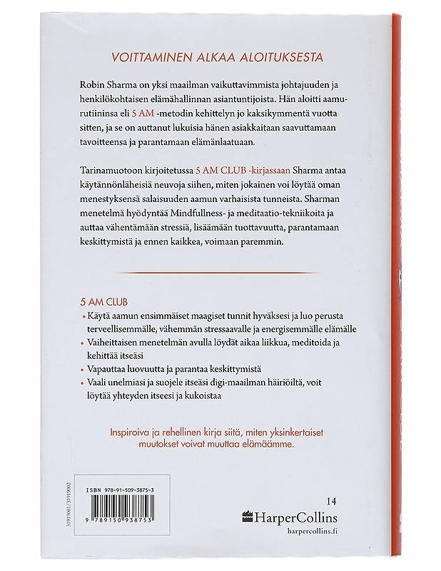 5 AM club : ota aamut haltuusi : kohenna elämääsi - Sharma, Robin - Tietokirjat ja oppaat - 10105418807 - 1