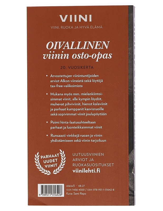 Viinistä viiniin 2018 - Berglund, Juha - Ruokakirjat - 10105418823 - 1