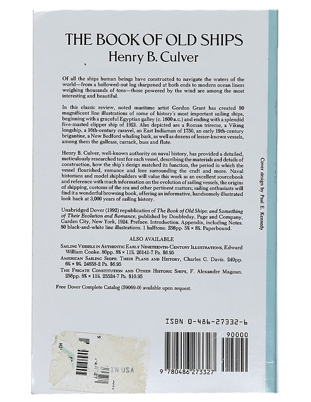 The book of old ships, from egyptian galleys to clipper ships - Historiakirjat - 10105419019 - 1