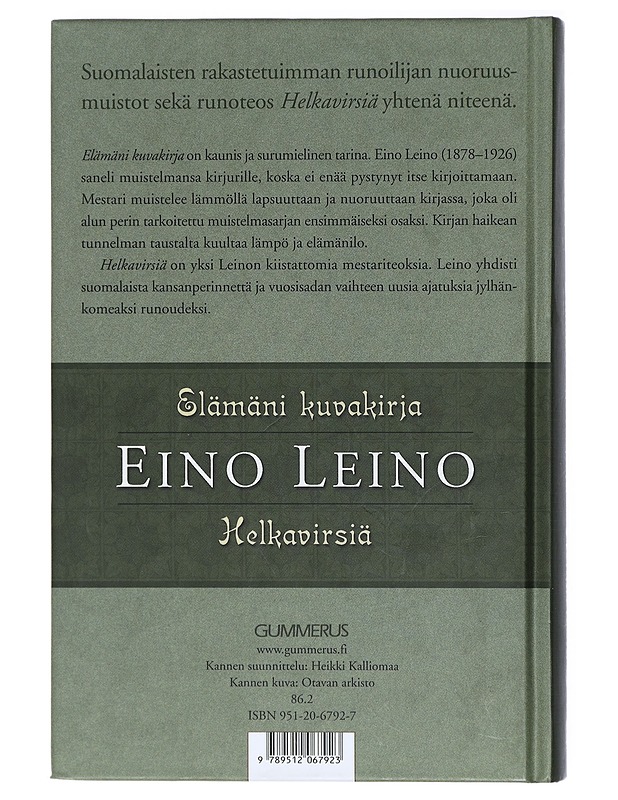 Elämäni kuvakirja : Helkavirsiä - Eino Leino - Elämäkerrat ja muistelmat - 10105419148 - 1