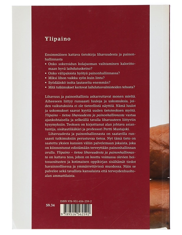 Ylipaino : tietoa lihavuudesta ja painonhallinnasta - Mustajoki, Pertti - Tietokirjat ja oppaat - 10105419150 - 1