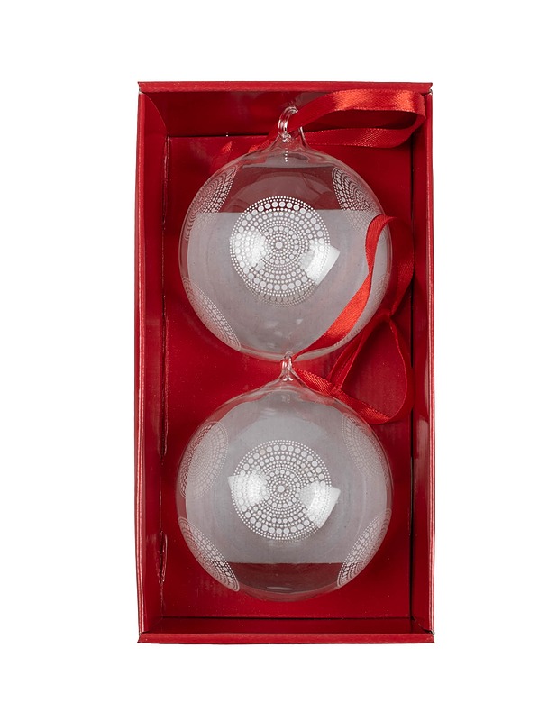 IITTALA Kastehelmi lasipallo 2-setti - Joulutuotteet - 10105419196 - 1