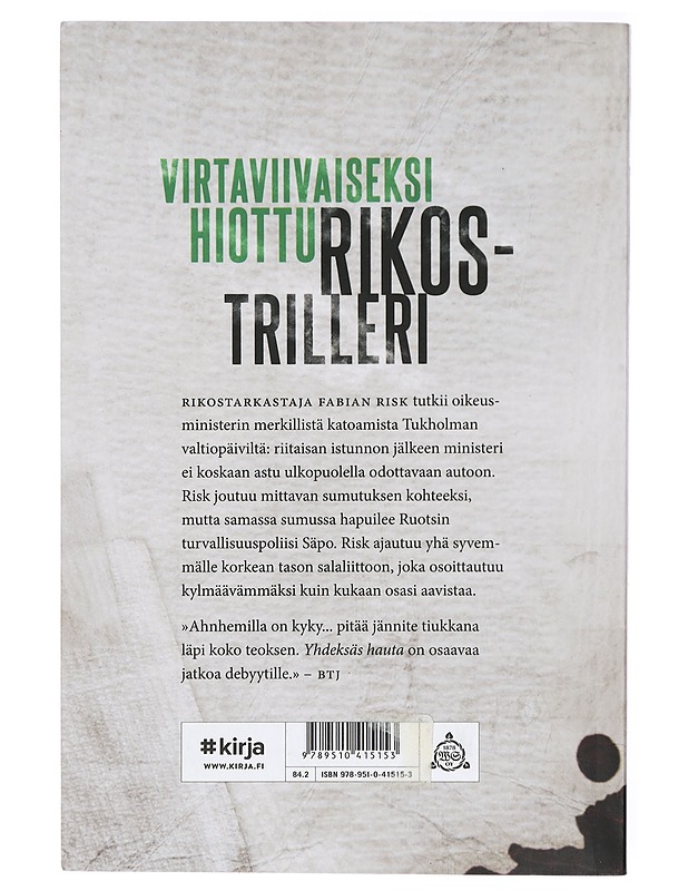 Yhdeksäs hauta - Ahnhem, Stefan - Jännitys ja dekkarit - 10105419239 - 1