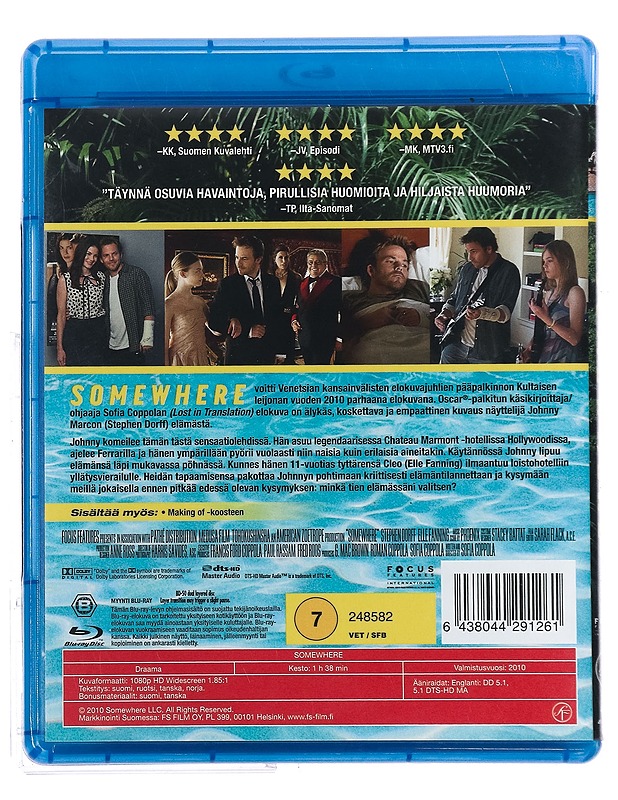 Somewhere - Blu-ray - Blu-ray-levyt - 10105419366 - 1