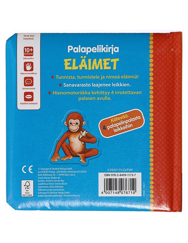 Palapelikirja : eläimet - Semina Busch - Lastenkirjat - 10105419405 - 1