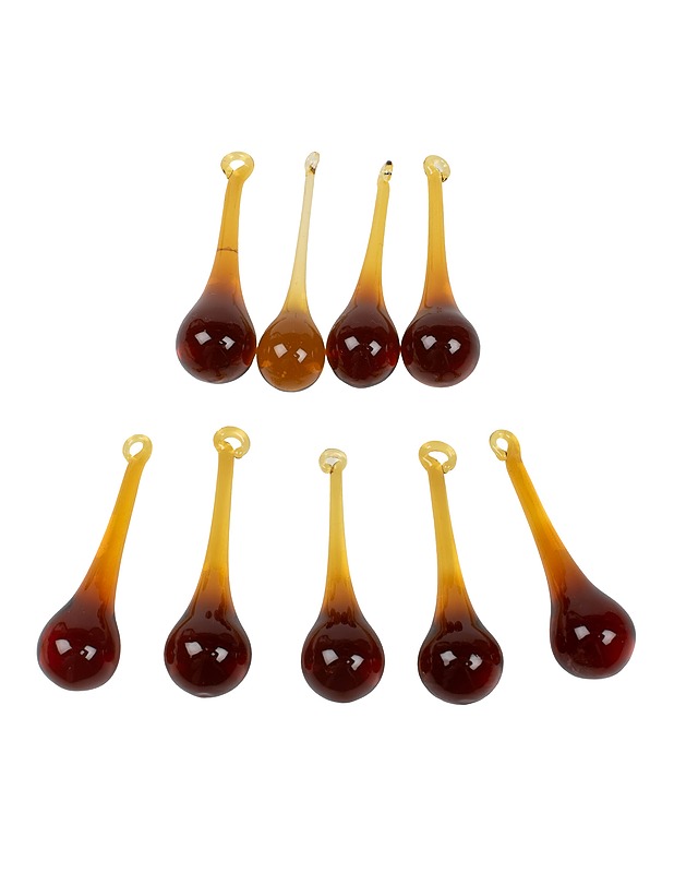 Lasiset kattokruunun koristeet, 9 kpl - Muut sisustustavarat - 10105419510 - 0