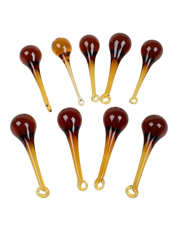 Lasiset kattokruunun koristeet, 9 kpl - Muut sisustustavarat - 10105419510 - 1