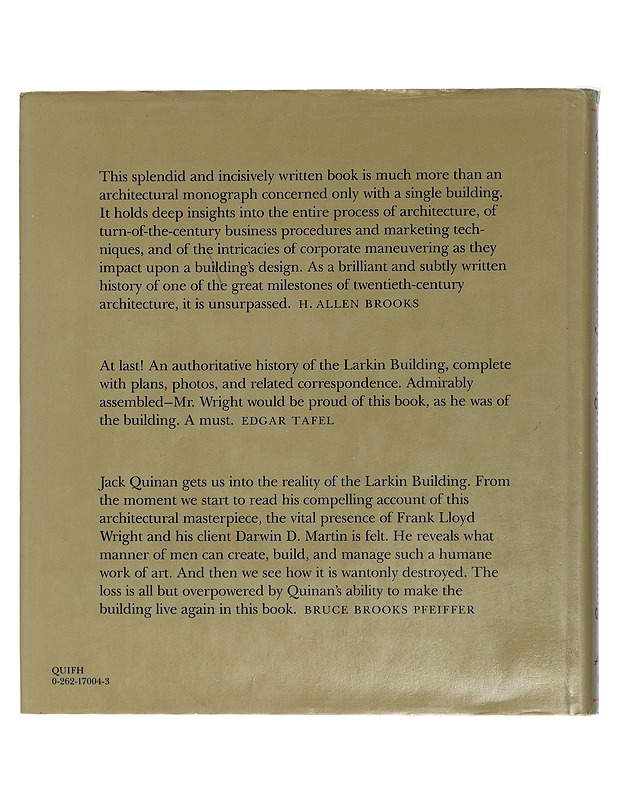 Frank Lloyd Wright's Larkin Building : Myth and fact - Jack Quinan - Tietokirjat ja oppaat - 10105419729 - 1