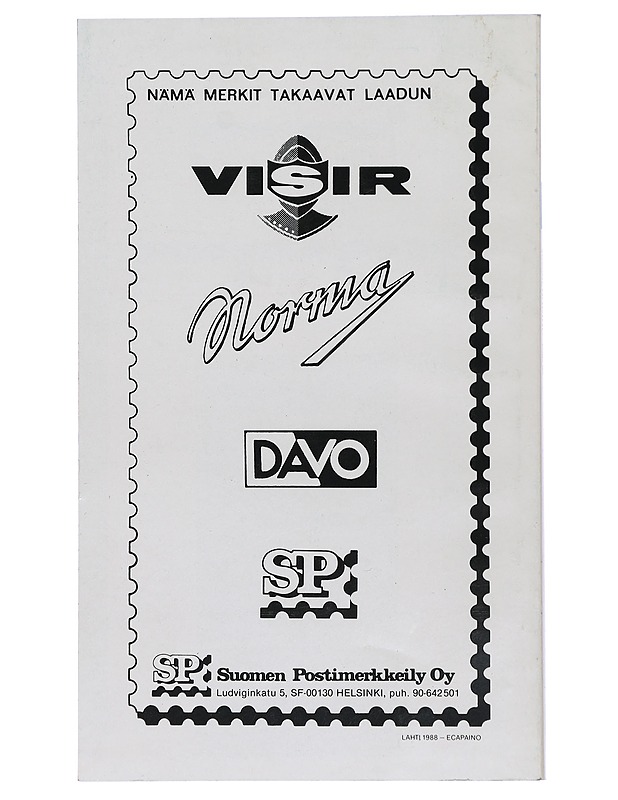 Pikku Norma 1988/89 Postimerkkiluettelo - Harrastekirjat - 10105419754 - 1