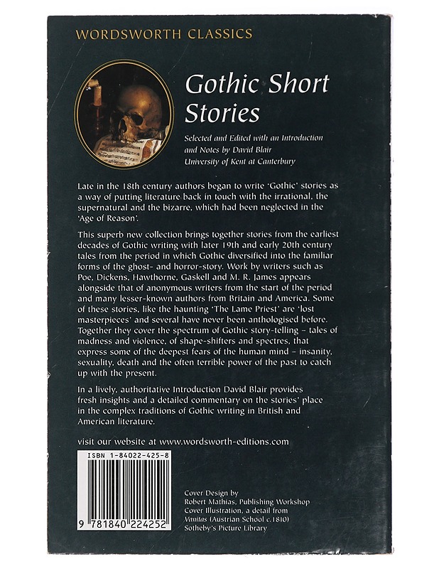 Gothic short stories  - Blair, David - Romaanit ja novellit - 10105419748 - 1
