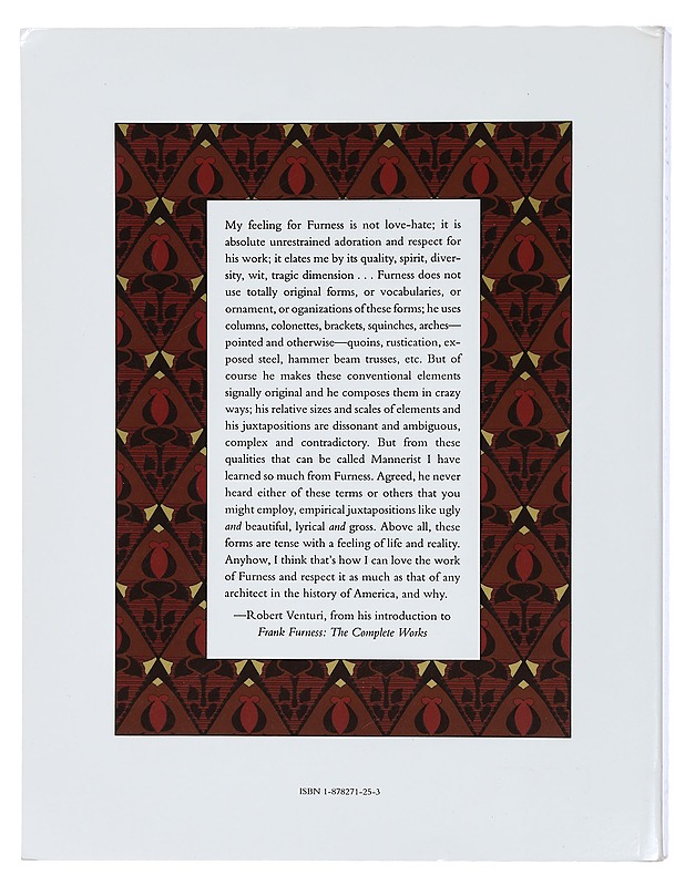 Frank Furness : the complete works - Thomas, George E. - Tietokirjat ja oppaat - 10105419751 - 1