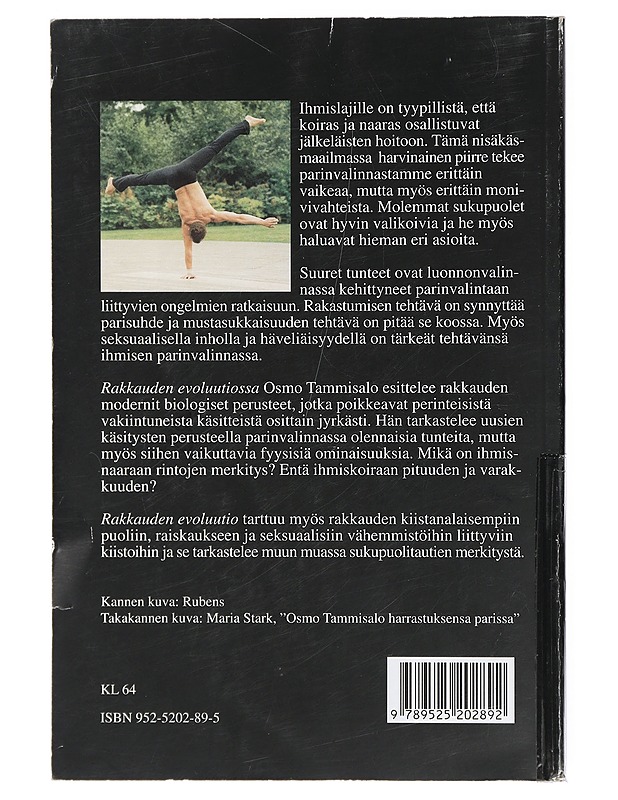 Rakkauden evoluutio : ihmisen parinvalinnan biologiaa - Osmo Tammisalo - Historiakirjat - 10105419761 - 1