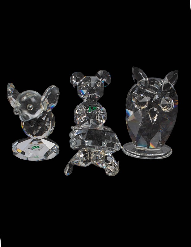 APILANLEHTI kristallifiguurit, 4 kpl - Koriste-esineet - 10105419779 - 0