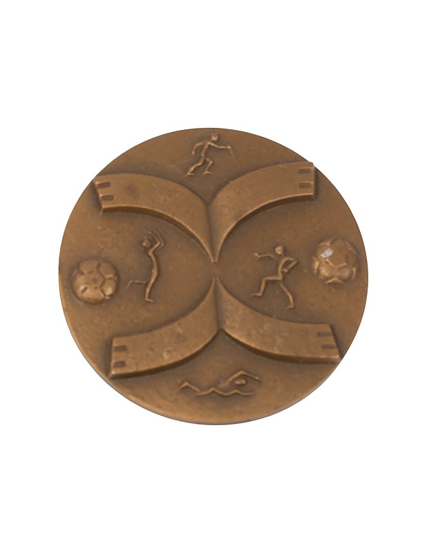 KULTATEOLLISUUS Kaukalo-pallo 1991 mitali - Koriste-esineet - 10105419788 - 0