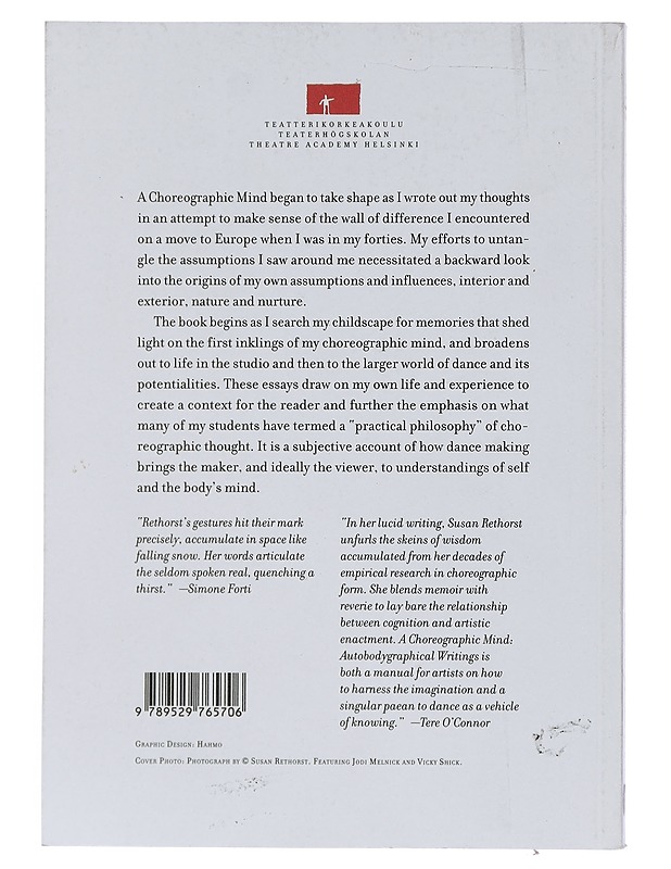 A choreographic mind : autobodygraphical writings - Susan Rethorst - Elämäkerrat ja muistelmat - 10105419822 - 1