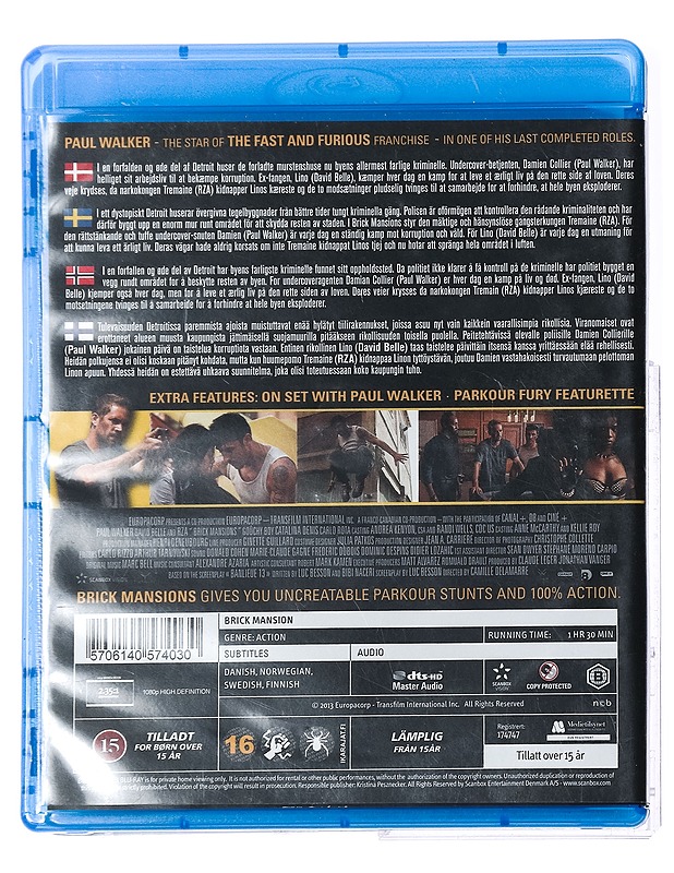 Brick Mansions - Blu-ray - Blu-ray-levyt - 10105420027 - 1