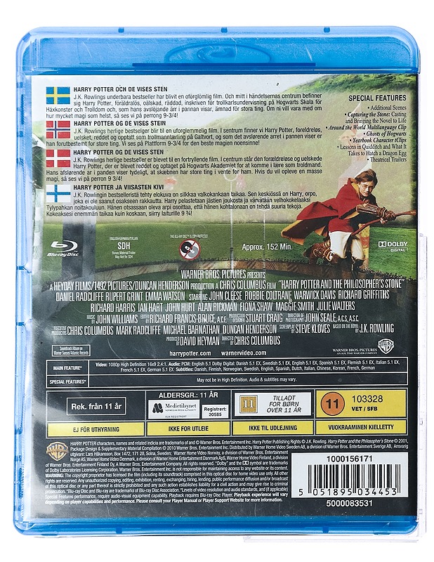 Harry Potter and the Philosopher's Stone - Blu-ray - Blu-ray-levyt - 10105420048 - 1