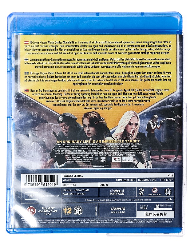 Barely Lethal - Blu-ray - Blu-ray-levyt - 10105420055 - 1