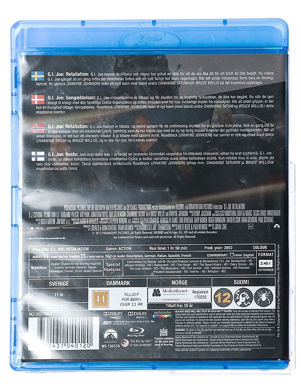 G.I. Joe: Retaliation - Blu-ray  - Blu-ray-levyt - 10105420061 - 1