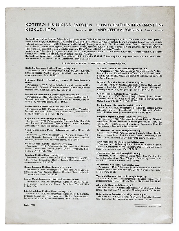 Kotiteollisuus 1/1964 - Lehdet - 10105420108 - 1