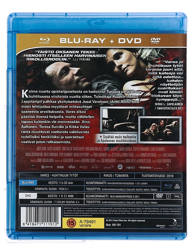 Vares -Huhtikuun tytöt - Blu-ray + DVD - DVD-elokuvat - 10105420107 - 1