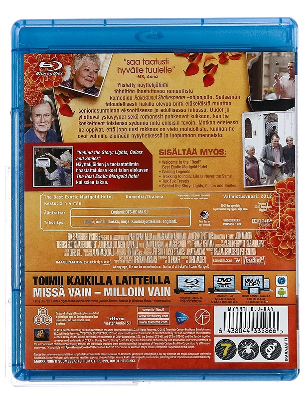 The Best Exotic Marigold Hotel - Blu-ray - DVD-elokuvat - 10105420155 - 1