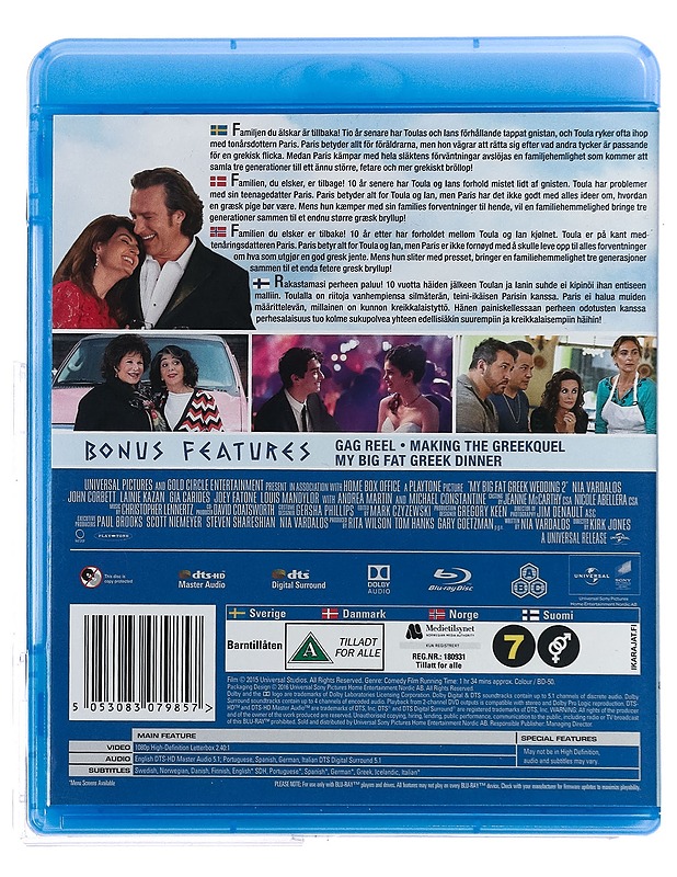 My Big Fat Greek Wedding 2 - Blu-ray - Blu-ray-levyt - 10105420290 - 1