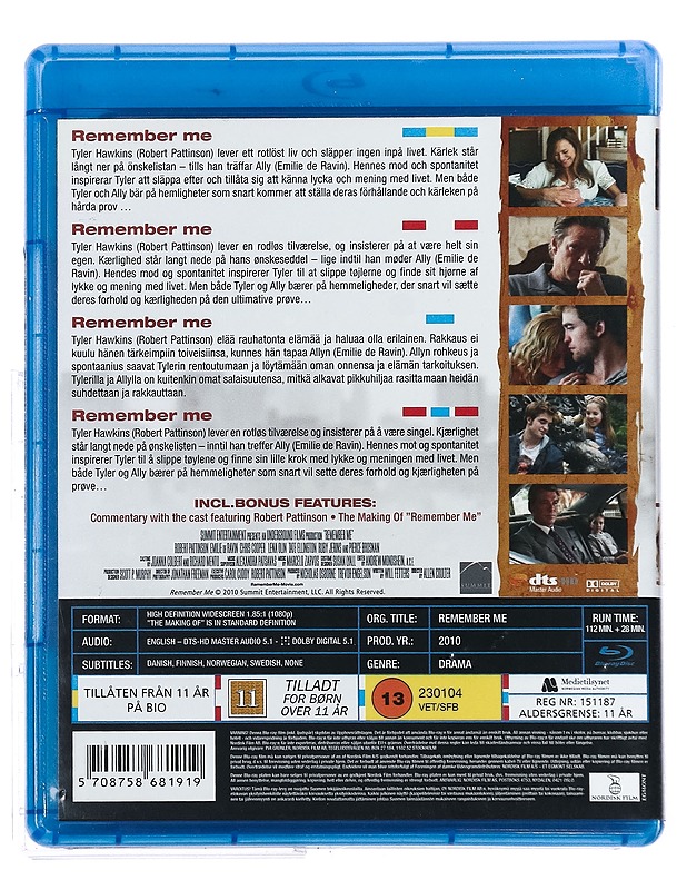 Remember Me - Blu-ray - Blu-ray-levyt - 10105420304 - 1