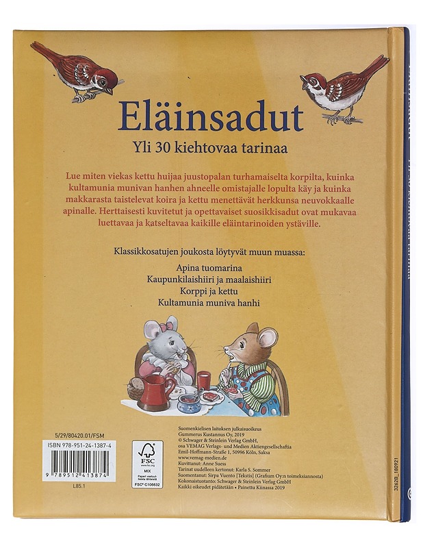 Eläinsadut : yli 30 kiehtovaa tarinaa - Sommer, Karla S. - Lastenkirjat - 10105420372 - 1