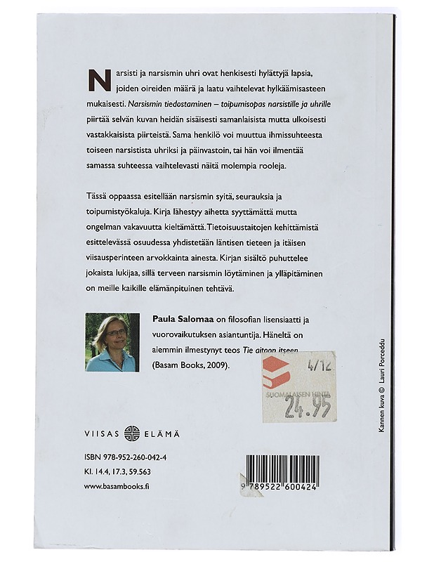 Narsismin tiedostaminen : toipumisopas narsistille ja uhrille - Paula Salomaa - Tietokirjat ja oppaat - 10105420395 - 1