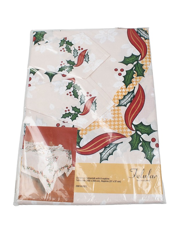 Jouluinen pöytäliinasetti, 7 osaa - Joulutuotteet - 10105420510 - 0