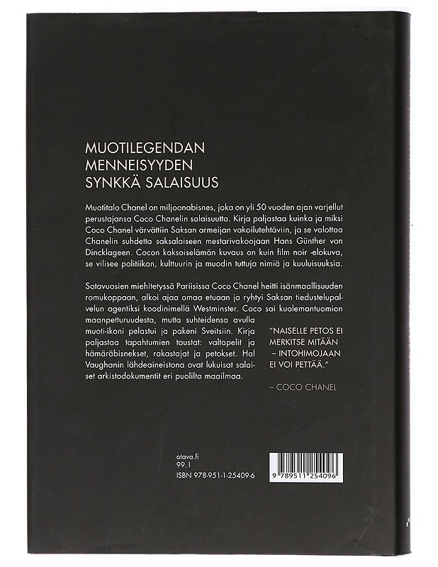 Vihollisen vuoteessa : Coco Chanelin salainen sota - Vaughan, Hal - Elämäkerrat ja muistelmat - 10105420577 - 1