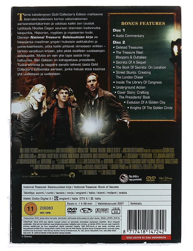 National Treasure 2: Salaisuuksien Kirja - DVD - DVD-elokuvat - 10105420598 - 1