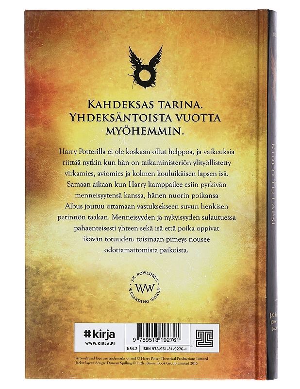 Harry Potter ja kirottu lapsi. Osat yksi ja kaksi - J. K. Rowling, John Tiffany & Jack Thorne - Fantasia- ja scifi - 10105420654 - 1