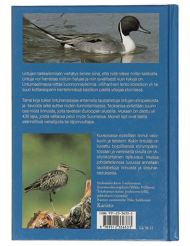 Eurooppalainen lintukirja - Flegg, Jim - Harrastekirjat - 10105420686 - 1