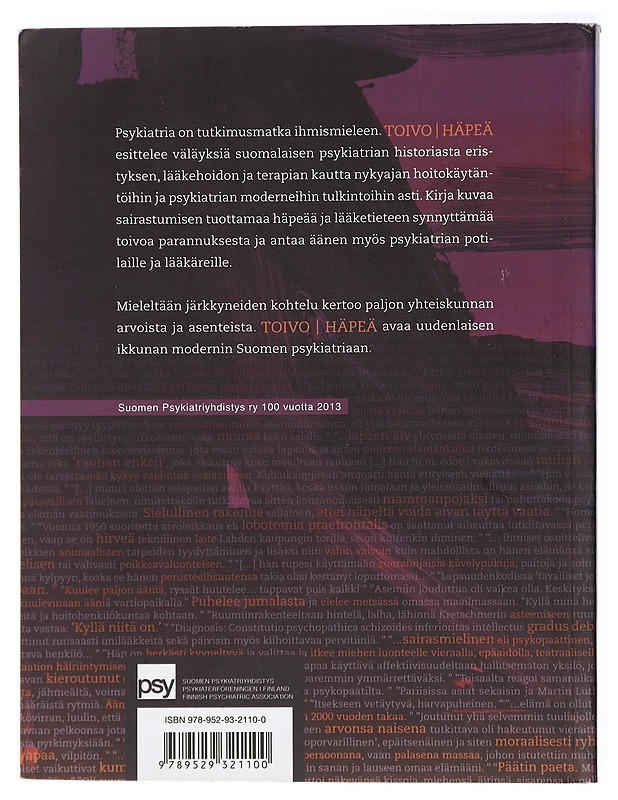 Toivo | häpeä : psykiatria modernissa Suomessa - Antti Parpola - Tietokirjat ja oppaat - 10105420693 - 1