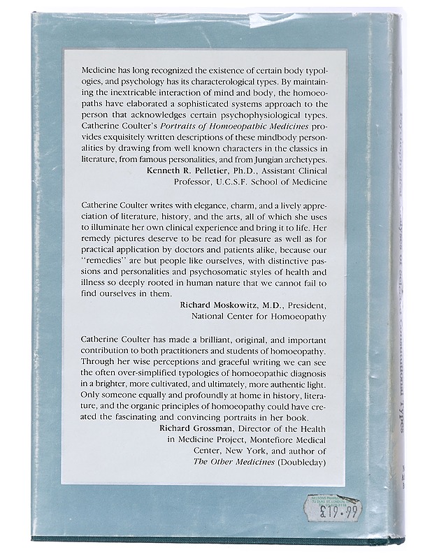 Portraits of homeopathic medicines - Catherine R. Coulter - Tietokirjat ja oppaat - 10105420733 - 1