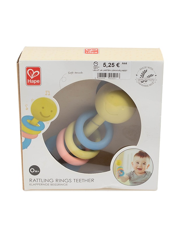 HAPE Rattling Rings Teether purulelu - Muut sisustustavarat - 10105420800 - 1