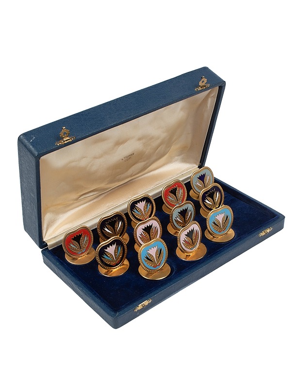 A. TILLANDER servettirengassarja, 12 kpl - Muut astiat - 10105420878 - 0