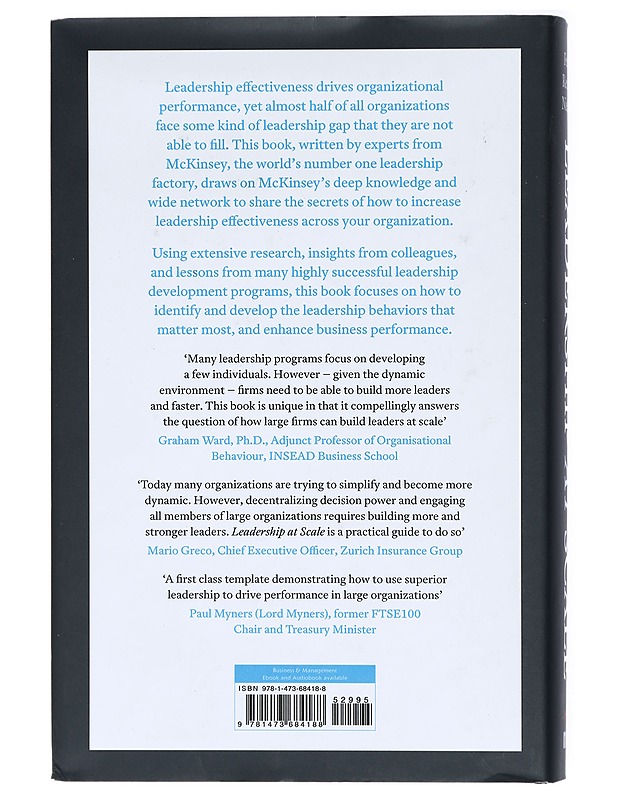 Leadership at Scale. Better Leadership, Better Results - Claudio Feser, Michael Rennie & Nicolai Chen Nielsen - Harrastekirjat - 10105420880 - 1