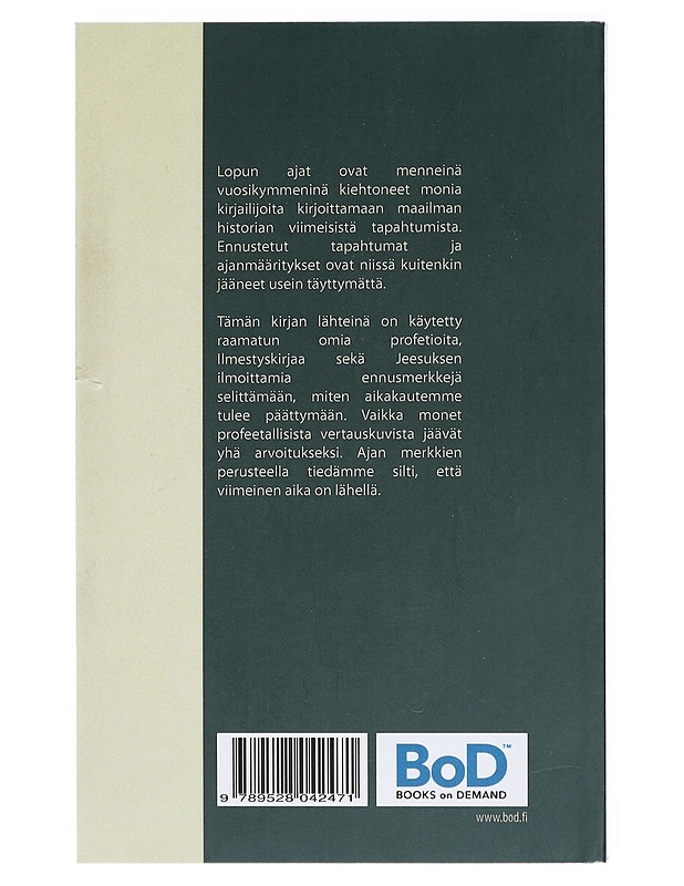 Viimeinen vuosiviikko : Lopun ajat Raamatun valossa - Metsävuori, Raine - Tietokirjat ja oppaat - 10105421006 - 1