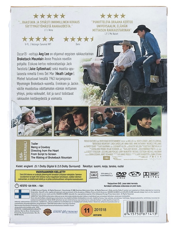 Brokeback Mountain - DVD - DVD-elokuvat - 10105421131 - 1