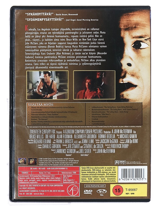 Die Hard  : vain kuolleen ruumiini yli - DVD - DVD-elokuvat - 10105421155 - 1