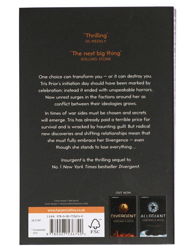 Insurgent - Veronica Roth - Fantasia- ja scifi - 10105421180 - 1