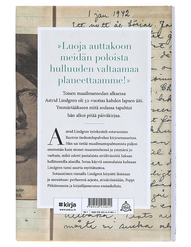 Sotapäiväkirjat 1939-1945 - Lindgren, Astrid - Elämäkerrat ja muistelmat - 10105421188 - 1