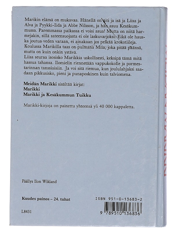 Meidän Marikki - Lindgren, Astrid - Lastenkirjat - 10105421211 - 1