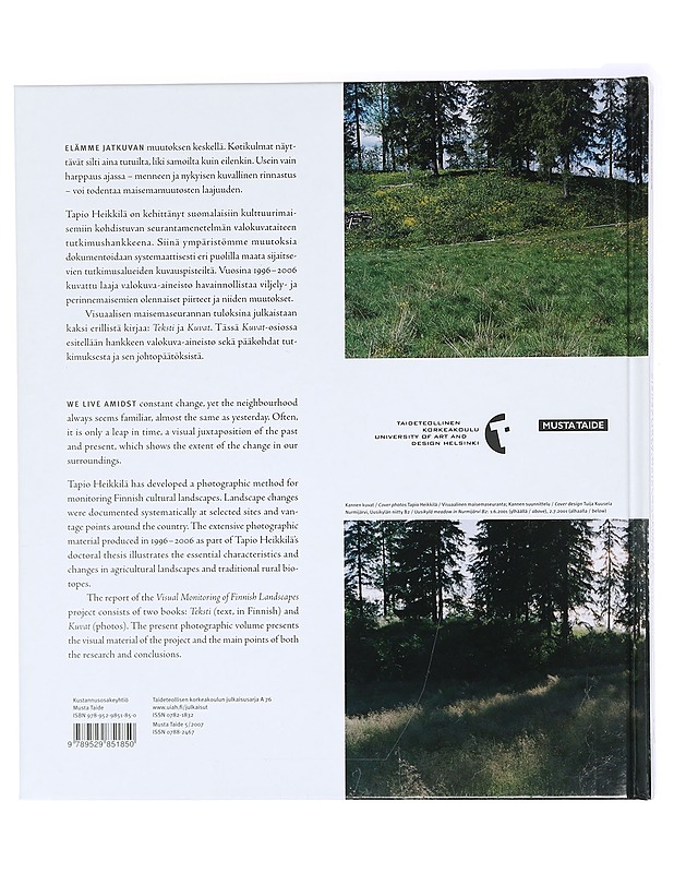 Visuaalinen maisemaseuranta : kulttuurimaiseman muutosten valokuvadokumentointi : kuvat = Visual monitoring of Finnish landscapes : photographic documentation of changes in cultura - Tietokirjat ja oppaat - 10105421506 - 1