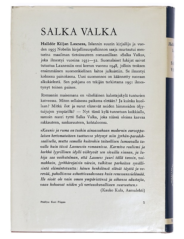 Salka Valka - Laxness, Halldór Kiljan - Romaanit ja novellit - 10105421692 - 1