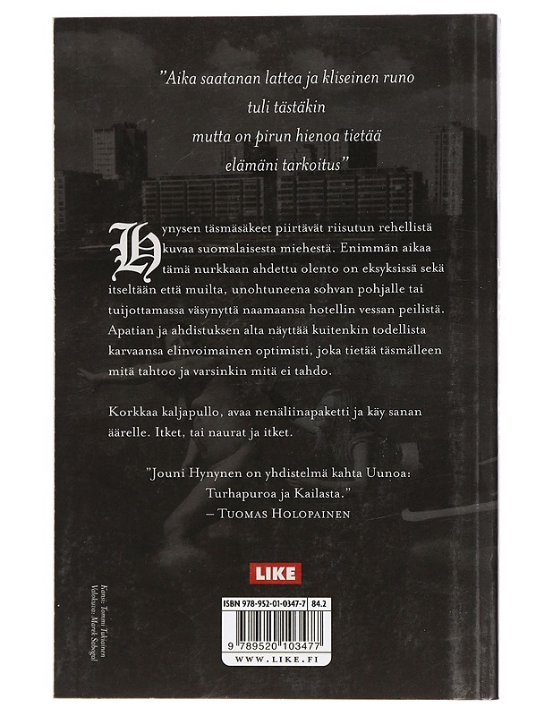 Mies katoaa - Hynynen, Jouni - Runot ja näytelmät - 10105421707 - 1