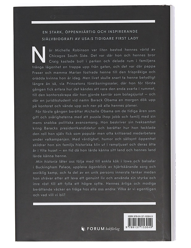 Min historia - Obama, Michelle - Elämäkerrat ja muistelmat - 10105422066 - 1